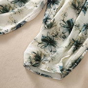 Buddha Stones Casual Flower Prints Design Women's Polyester 7-8 Length Pants With Pockets - image 8