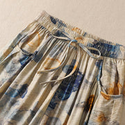 Buddha Stones Casual Flower Prints Design Women's Polyester 7-8 Length Pants With Pockets - image 11
