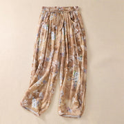 Buddha Stones Casual Flower Prints Design Women's Polyester 7-8 Length Pants With Pockets - PeachPuff - US12，UK/AU16，EU44 (2XL) - image 16