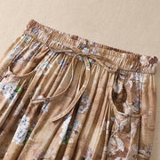 Buddha Stones Casual Flower Prints Design Women's Polyester 7-8 Length Pants With Pockets - image 20