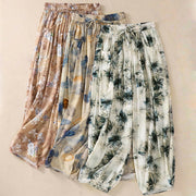 Buddha Stones Casual Flower Prints Design Women's Polyester 7-8 Length Pants With Pockets - image 23