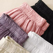 Buddha Stones Side Embroidery Design Cotton Women's 7-8 Length Wide Leg Pants With Pockets - image 20