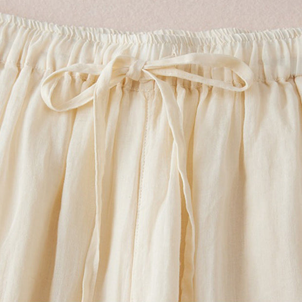 Buddha Stones Casual Lining Design Cotton Women's 7-8 Length Wide Leg Pants With Pockets - image 6