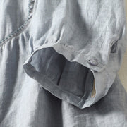 Buddha Stones Plain Single Breasted Women's Cotton Linen Shirt - image 22