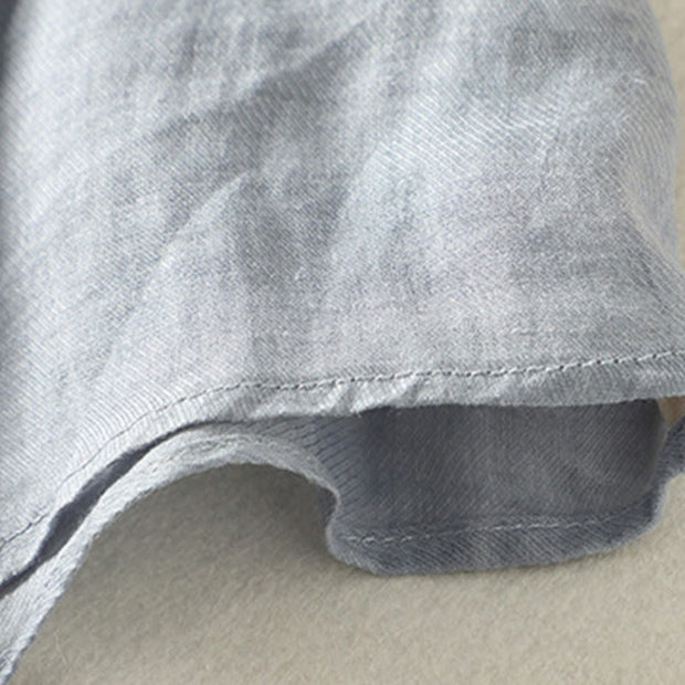 Buddha Stones Plain Single Breasted Women's Cotton Linen Shirt - image 20