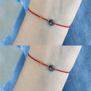 Buddha Stones Peace Buckle Copper Coins Jade Red String Connection Bracelet Anklet - image 12
