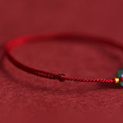 Buddha Stones Peace Buckle Copper Coins Jade Red String Connection Bracelet Anklet - image 7