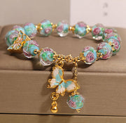 Gratuit aujourd'hui: Love Freedom Butterfly Charm Rose Flower Liuli Bracelet