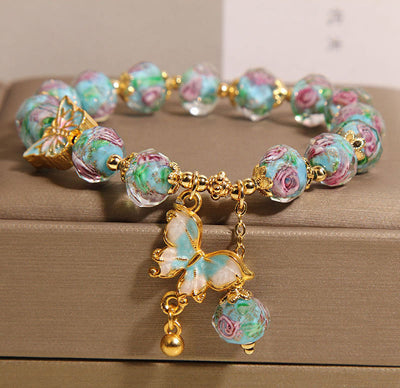 FREE Today: Love Freedom Butterfly Charm Rose Flower Liuli Bracelet