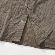 Buddha Stones Commute Plain Buttons Men's Short Sleeve Shirt With Pockets - image 22