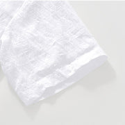 Buddha Stones Commute Plain Buttons Men's Short Sleeve Shirt With Pockets - image 15