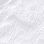 Buddha Stones Commute Plain Buttons Men's Short Sleeve Shirt With Pockets - image 14