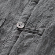 Buddha Stones Commute Plain Buttons Men's Short Sleeve Shirt With Pockets - image 6