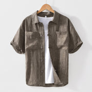 Buddha Stones Commute Plain Buttons Men's Short Sleeve Shirt With Pockets - Olive - US/UK/AU42，EU52 (3XL) - image 17