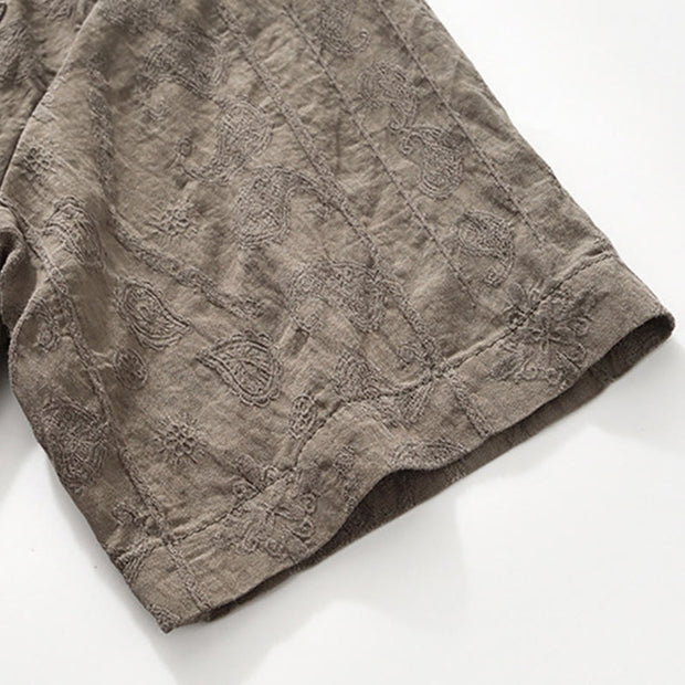 Buddha Stones Commute Plain Buttons Men's Short Sleeve Shirt With Pockets - image 21