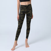 Buddha Stones Golden Clouds Print Gym Leggings Women's Yoga Pants - image 6