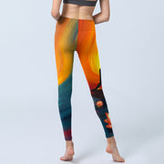 Buddha Stones Meditating Figure Lotus Flower Print Gym Leggings Women's Yoga Pants - image 7