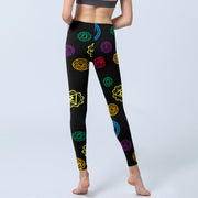 Buddha Stones Geometric OM Symbol Sanskrit Print Gym Leggings Women's Yoga Pants - image 7