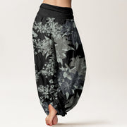 Buddha Stones Lily Flowers Floral Pattern Women's Elastic Waist Harem Pants - image 10