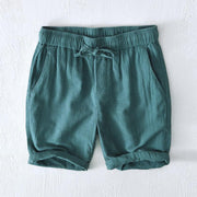 Buddha Stones Summer Solid Color Drawstring Elastic Waist Men's Cotton Linen Shorts With Pockets - Teal - US/UK/AU44，EU54 (4XL) - image 22