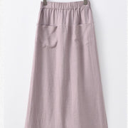 Buddha Stones 2Pcs Buttons Shirt Top Skirt With Pockets Meditation Cotton Clothing Women's Set - image 11