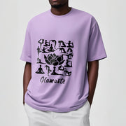 Buddha Stones Casual Lotus Flower Various Yoga Poses Pattern Tee T-shirt - image 18