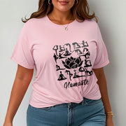 Buddha Stones Casual Lotus Flower Various Yoga Poses Pattern Tee T-shirt - image 14