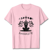 Buddha Stones Casual Meditative Figure Lotus Moon Eye Pattern Tee T-shirt - LightPink - 2XL - image 14