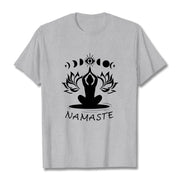 Buddha Stones Casual Meditative Figure Lotus Moon Eye Pattern Tee T-shirt - LightGrey - 2XL - image 20