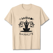 Buddha Stones Casual Meditative Figure Lotus Moon Eye Pattern Tee T-shirt - Bisque - 2XL - image 10