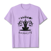 Buddha Stones Casual Meditative Figure Lotus Moon Eye Pattern Tee T-shirt - Plum - 2XL - image 18