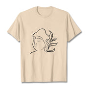 Buddha Stones Casual Buddha Face Pattern Tee T-shirt - Bisque - 2XL - image 9