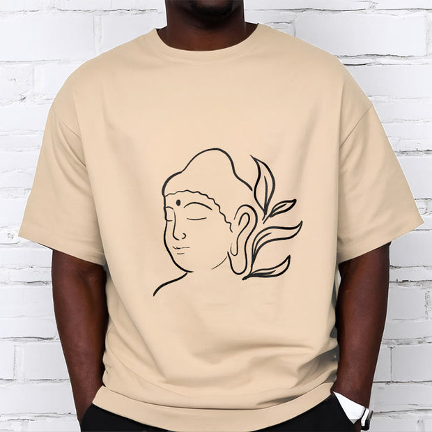 Buddha Stones Casual Buddha Face Pattern Tee T-shirt - image 10