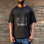 Buddha Stones Casual Meditation Buddha Pattern Tee T-shirt - image 6
