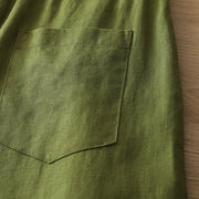 Buddha Stones Casual Retro Plain Women's Cotton Wide Leg Pants With Pockets Zipper - image 23