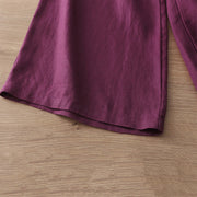 Buddha Stones Casual Retro Plain Women's Cotton Wide Leg Pants With Pockets Zipper - image 33