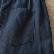Buddha Stones Casual Retro Plain Women's Cotton Wide Leg Pants With Pockets Zipper - image 36