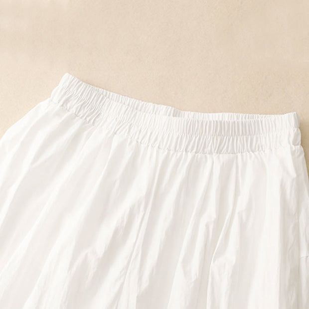 Buddha Stones Casual Hem Hollow Design Women's Cotton 7-8 Length Wide Leg Pants With Pockets - image 11
