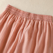Buddha Stones Commute Embroidery Drawstring Women's Cotton Wide Leg Pants With Pockets - image 23