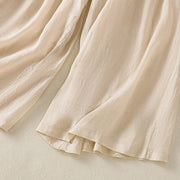 Buddha Stones Commute Embroidery Drawstring Women's Cotton Wide Leg Pants With Pockets - image 17