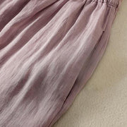 Buddha Stones Commute Embroidery Drawstring Women's Cotton Wide Leg Pants With Pockets - image 40