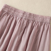 Buddha Stones Commute Embroidery Drawstring Women's Cotton Wide Leg Pants With Pockets - image 39