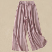 Buddha Stones Commute Embroidery Drawstring Women's Cotton Wide Leg Pants With Pockets - image 34