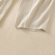 Buddha Stones Plain Simple Design High Waist Women's Cotton Linen Harem Pants With Pockets - image 10