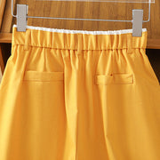 Buddha Stones Casual Hollow Lace Waistband Design Women's Cotton Linen Wide Leg Pants With Pockets - image 18