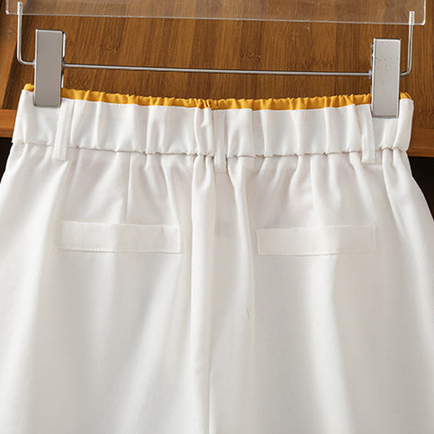 Buddha Stones Casual Hollow Lace Waistband Design Women's Cotton Linen Wide Leg Pants With Pockets - image 31