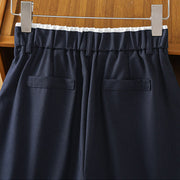 Buddha Stones Casual Hollow Lace Waistband Design Women's Cotton Linen Wide Leg Pants With Pockets - image 4