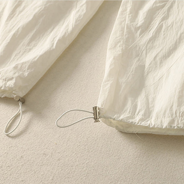 Buddha Stones Summer Vintage Plain Drawstring Cuffed Women's Pants With Pockets - image 12