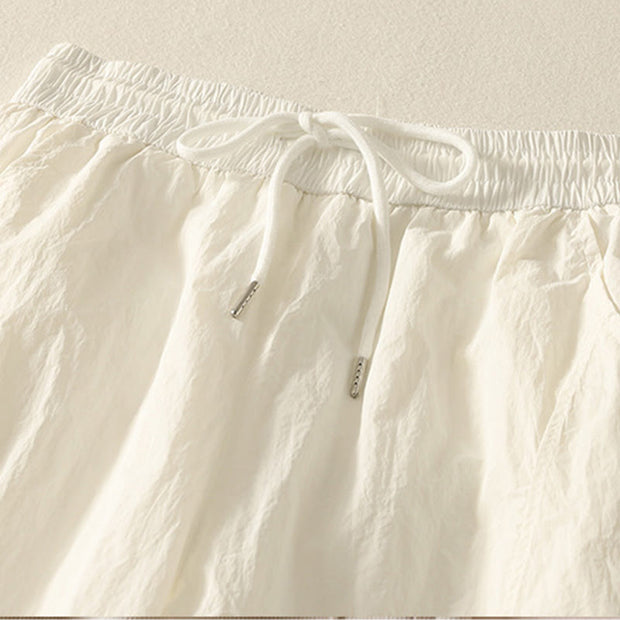 Buddha Stones Summer Vintage Plain Drawstring Cuffed Women's Pants With Pockets - image 10