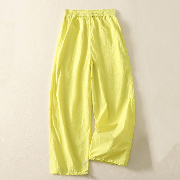 Buddha Stones Summer Vintage Plain Drawstring Cuffed Women's Pants With Pockets - image 28